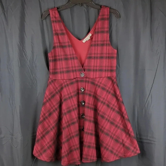 💖Dress Red/Black checkered - Picture 1 of 3